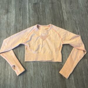AYBL | Motion Seamless Long Sleeve Crop Top - XS Peach Marl